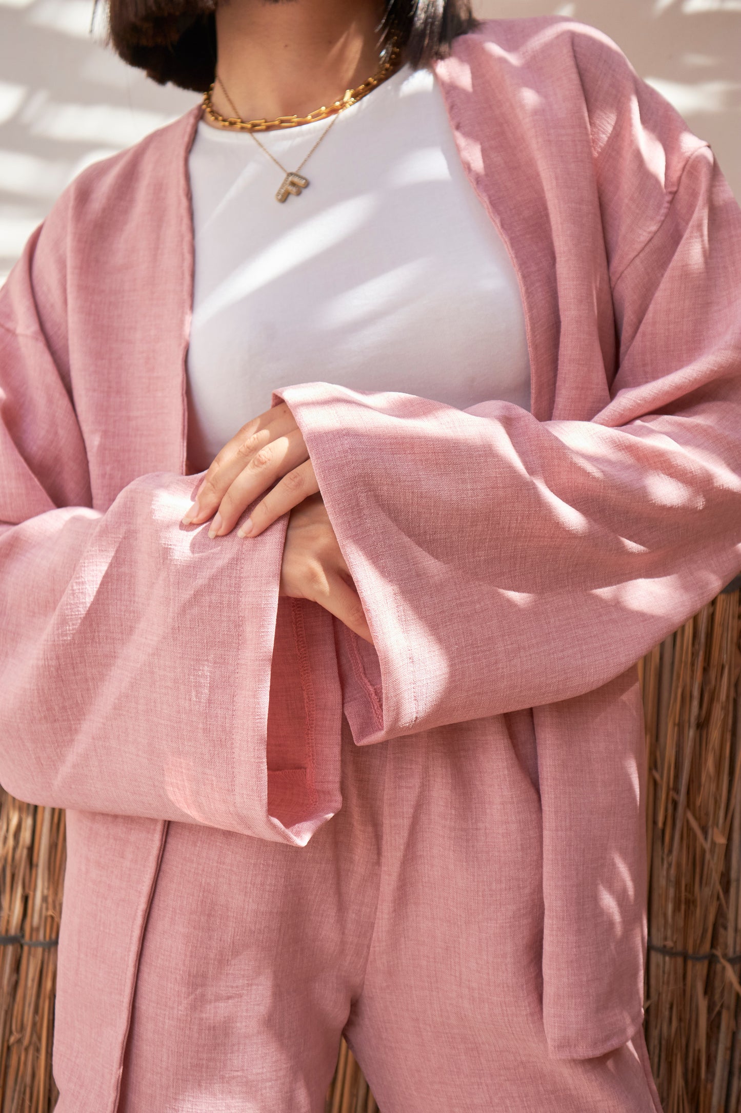 The Comfy Linen Set - Pink