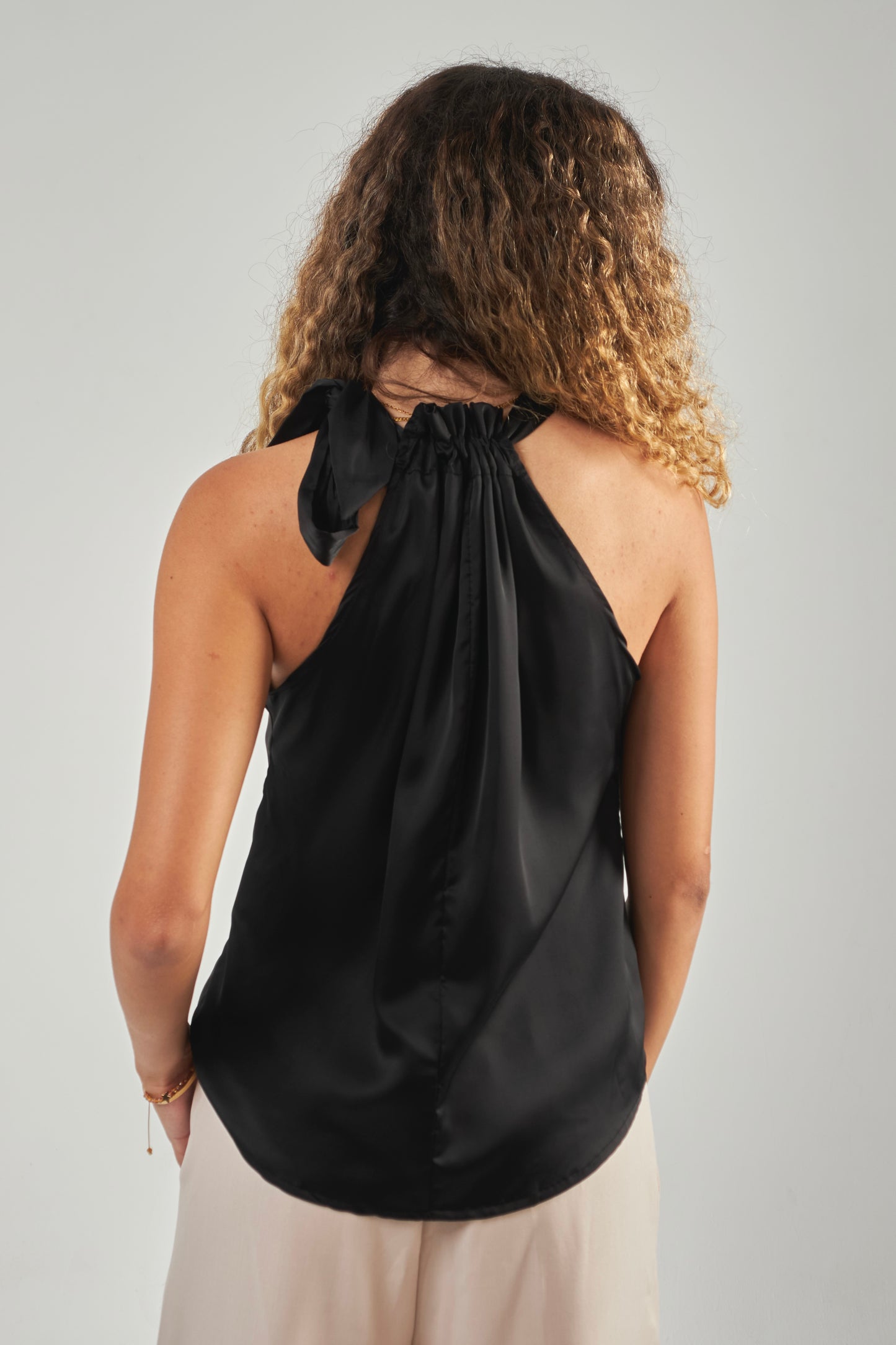 Satin Blouse - Black