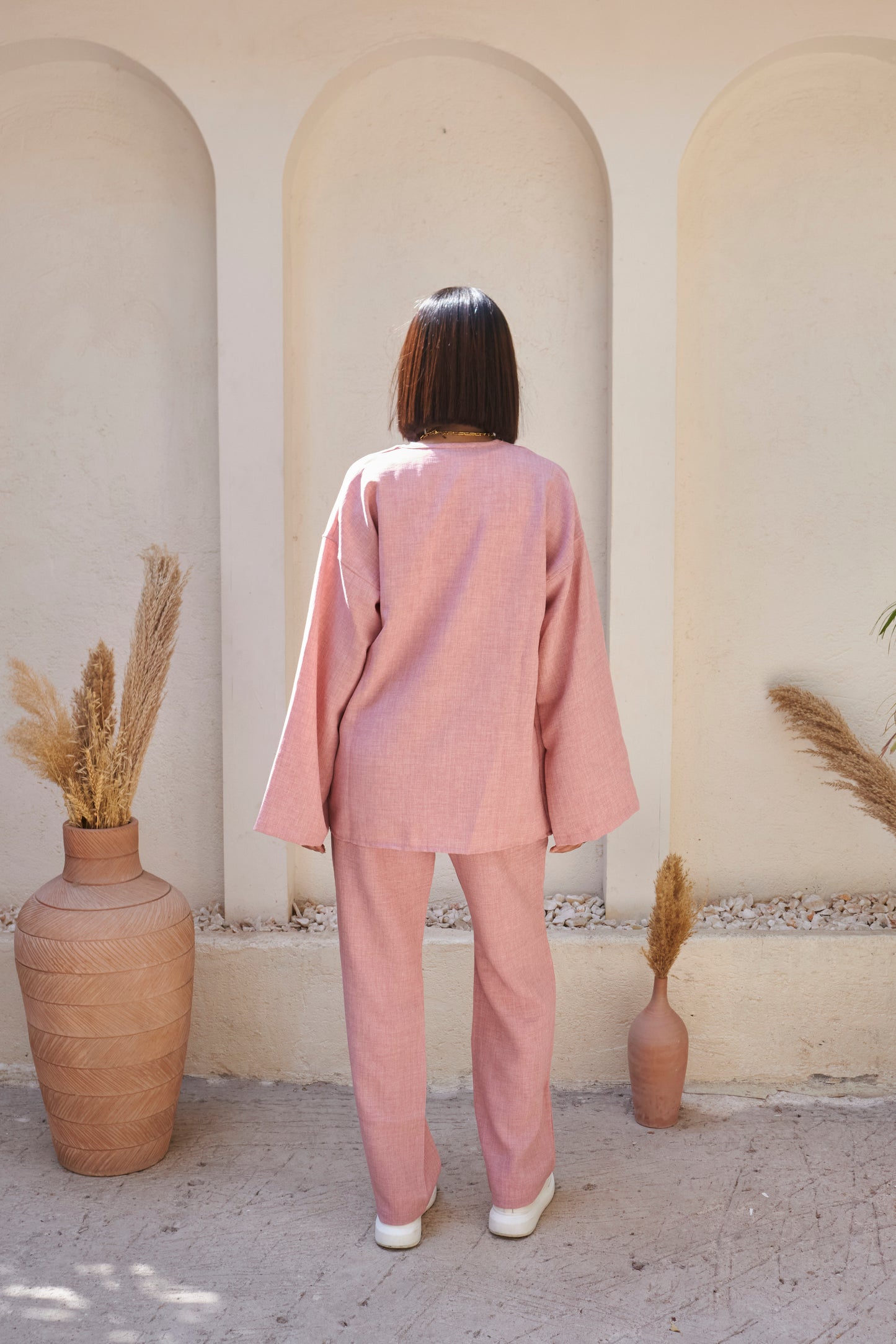 The Comfy Linen Set - Pink