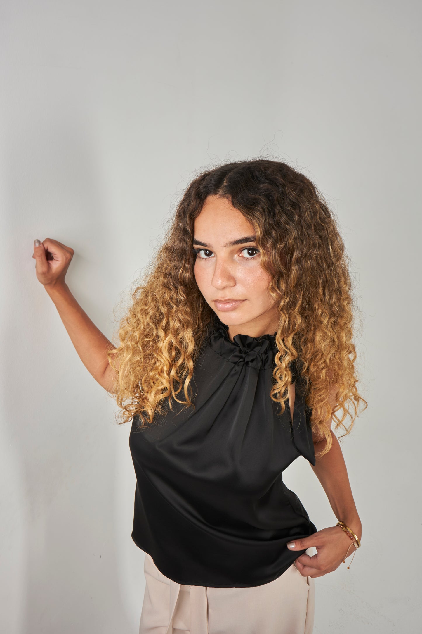 Satin Blouse - Black