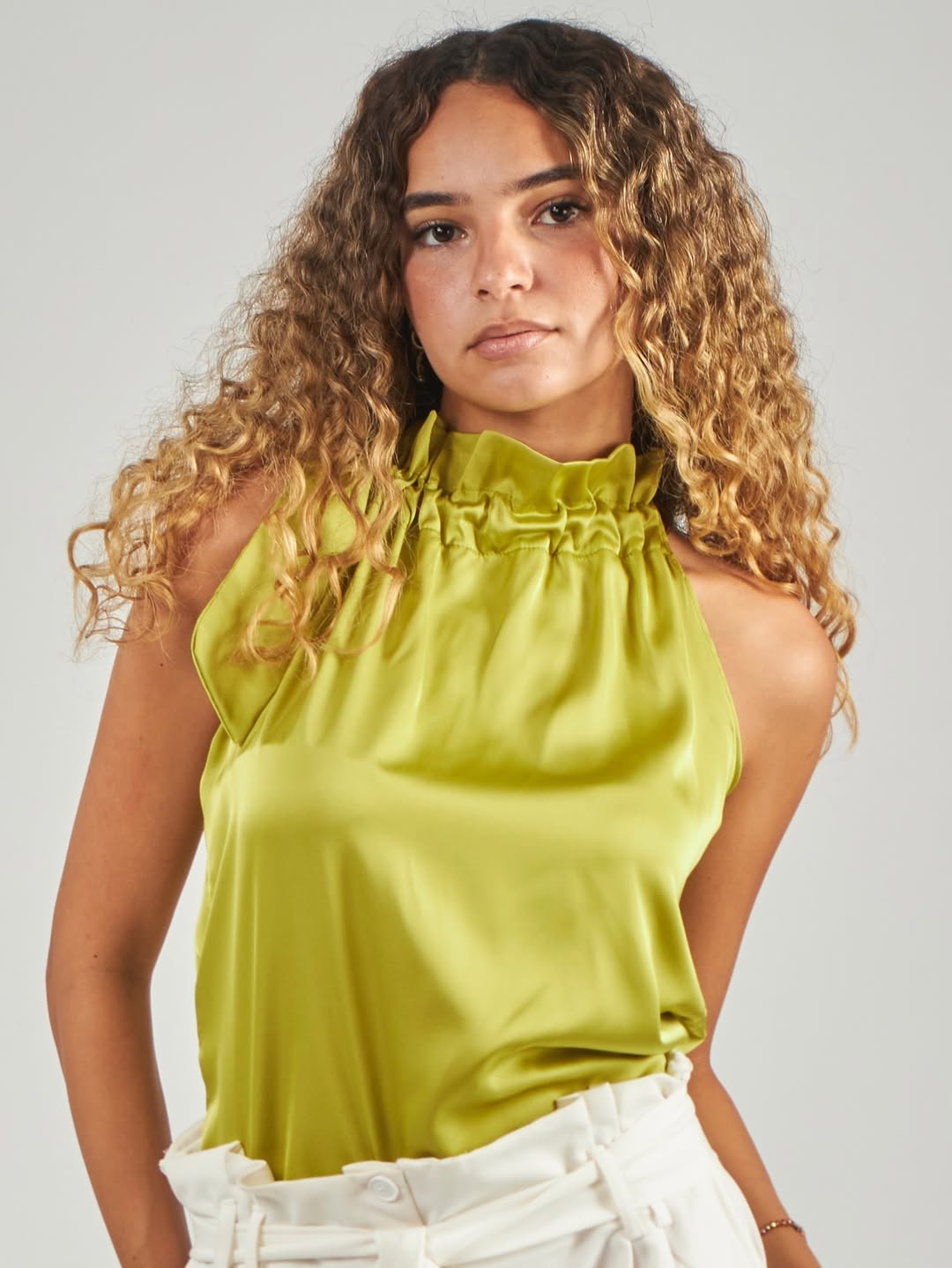 Satin Blouse - Green
