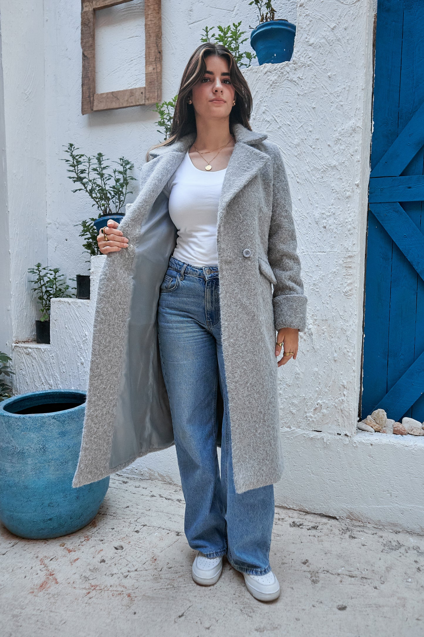 The Wool Mohair Coat - Grey