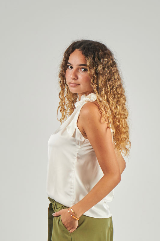 Satin Blouse - White