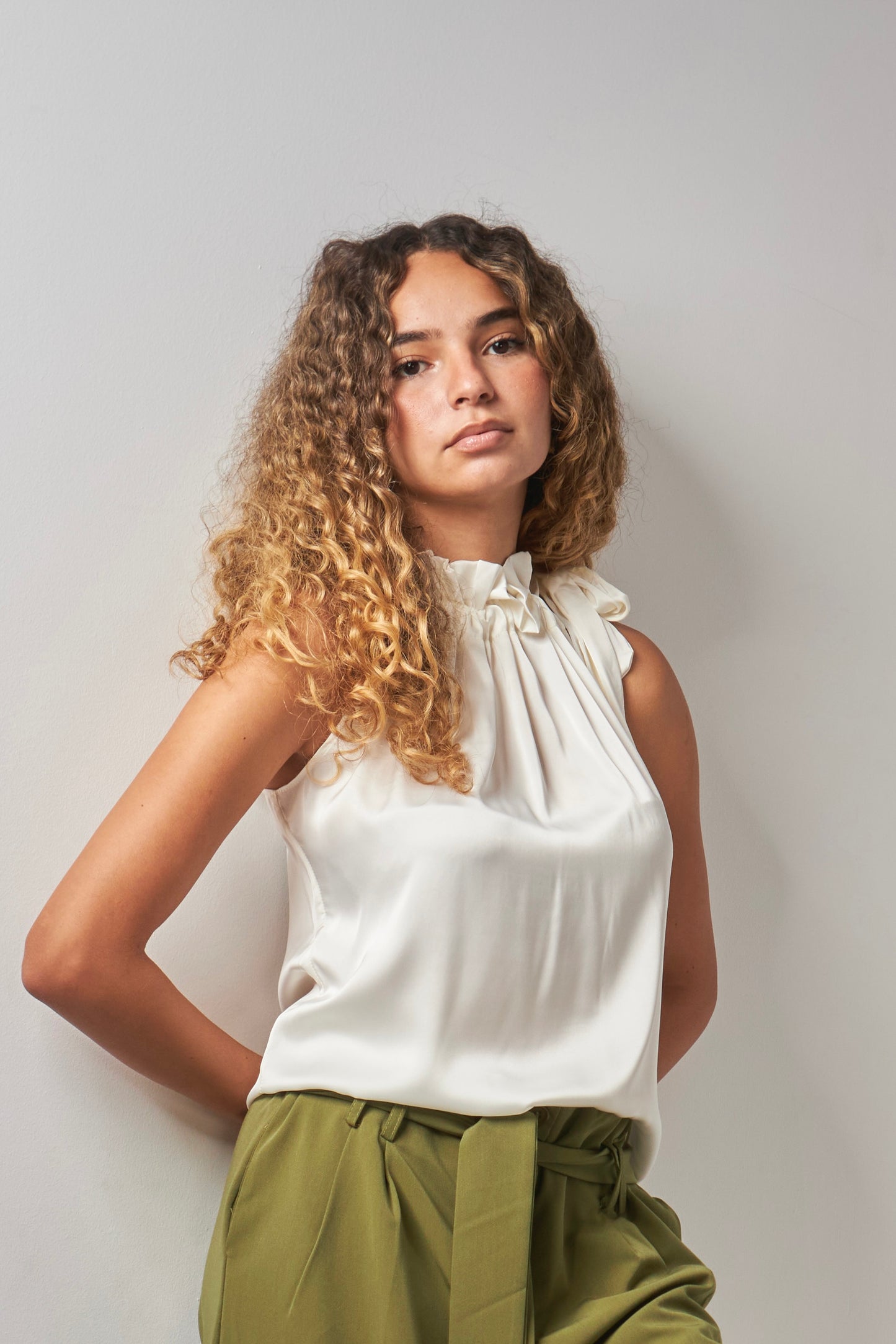 Satin Blouse - White