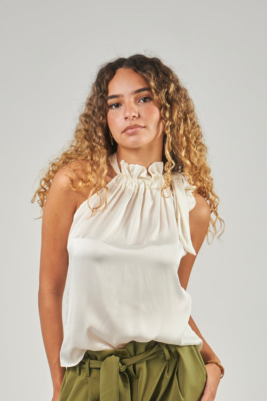Satin Blouse - White