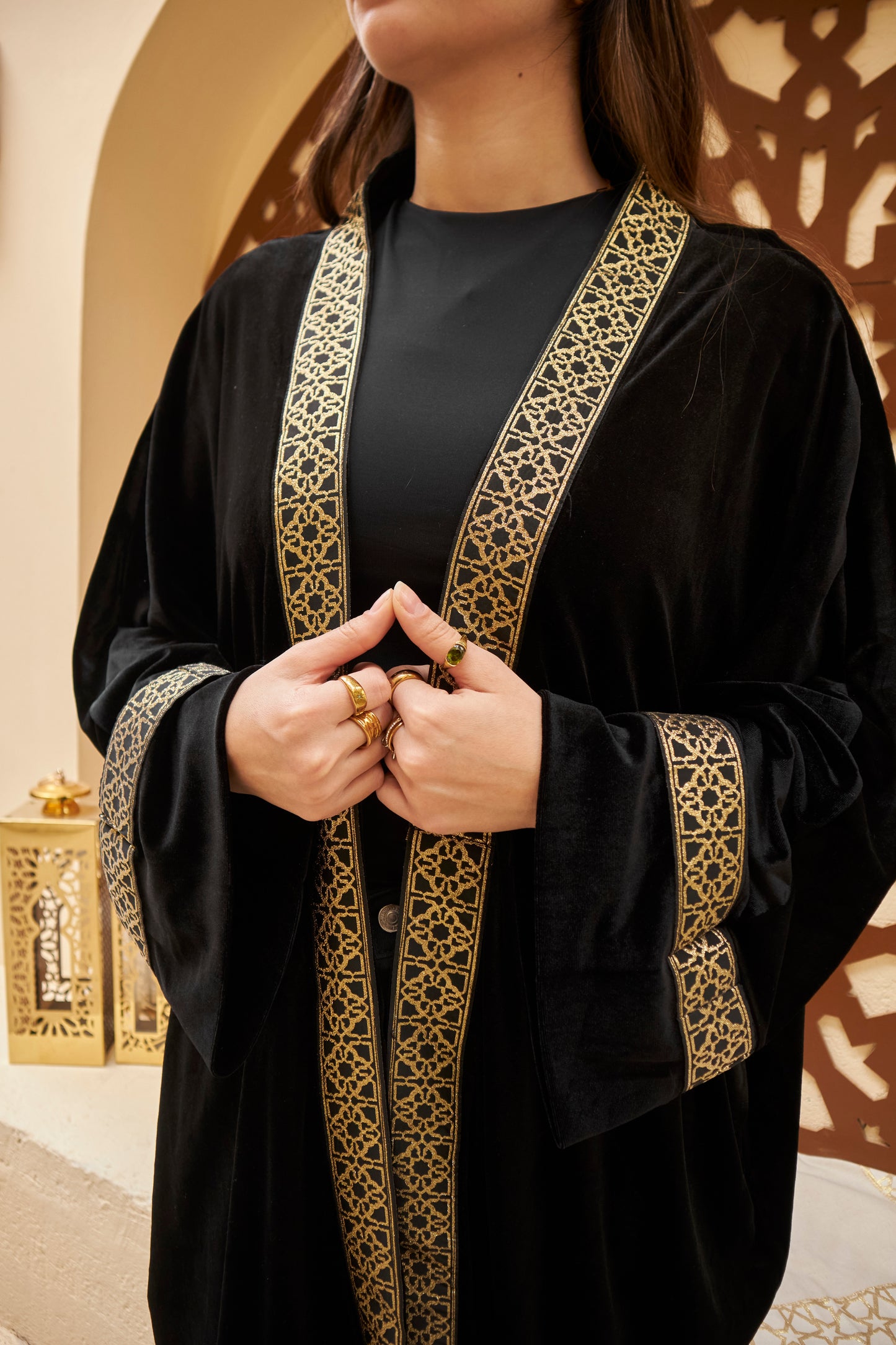 Noir Gleam Cardigan - Black