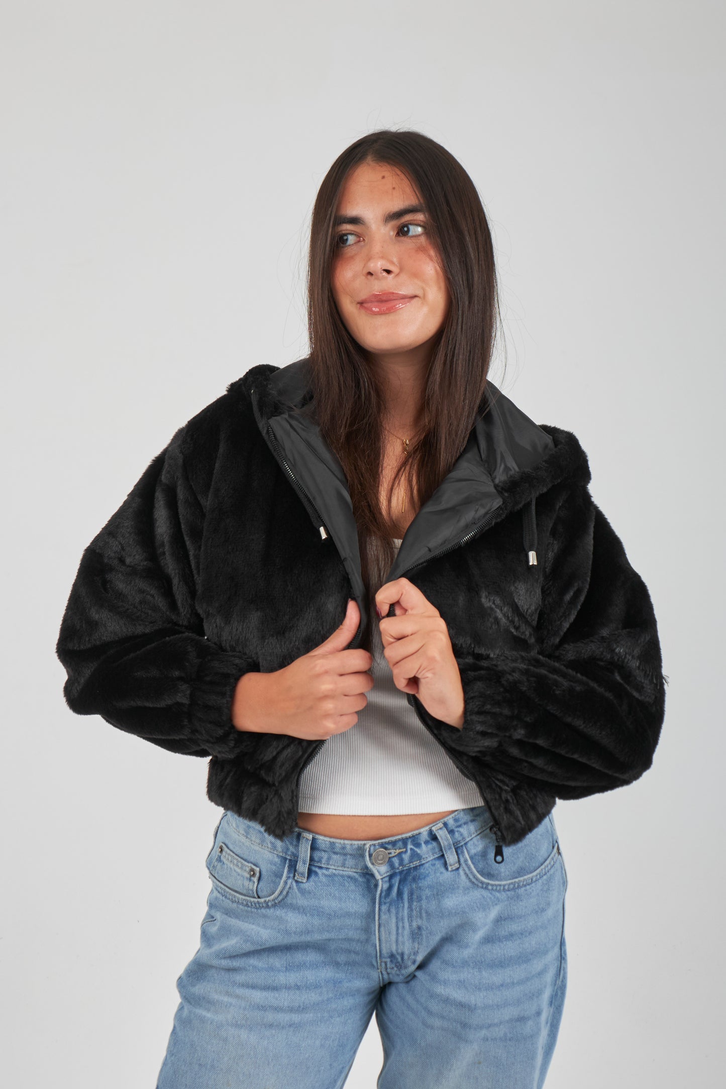 The Cozy Fur Jacket - Black