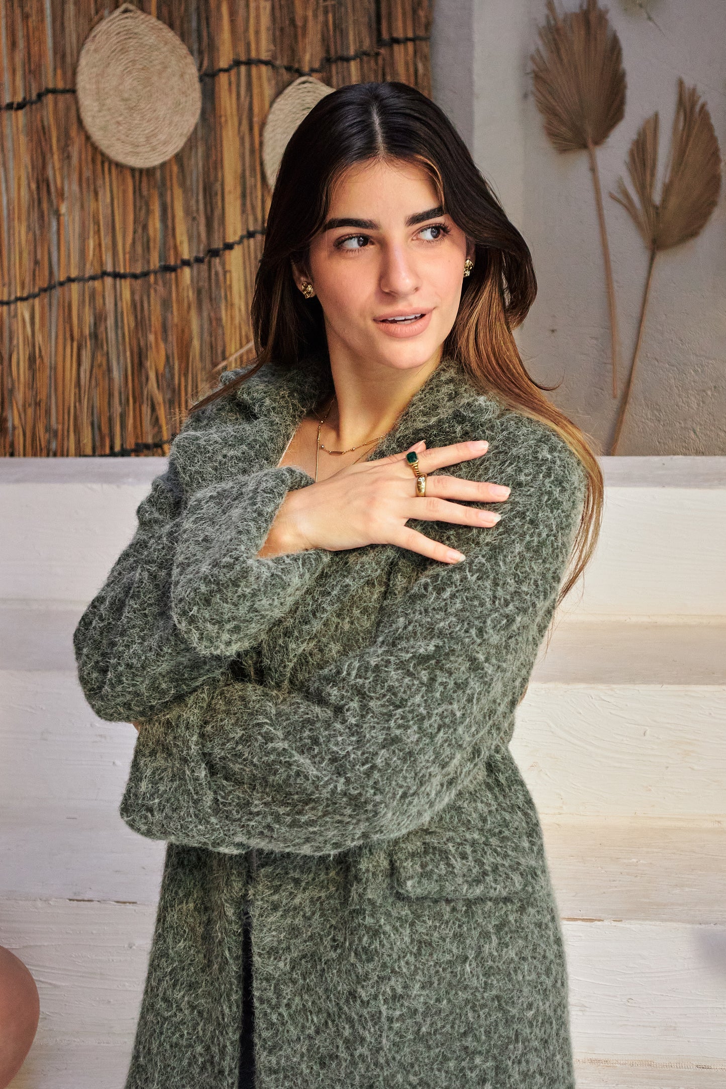 The Wool Mohair Coat - Green