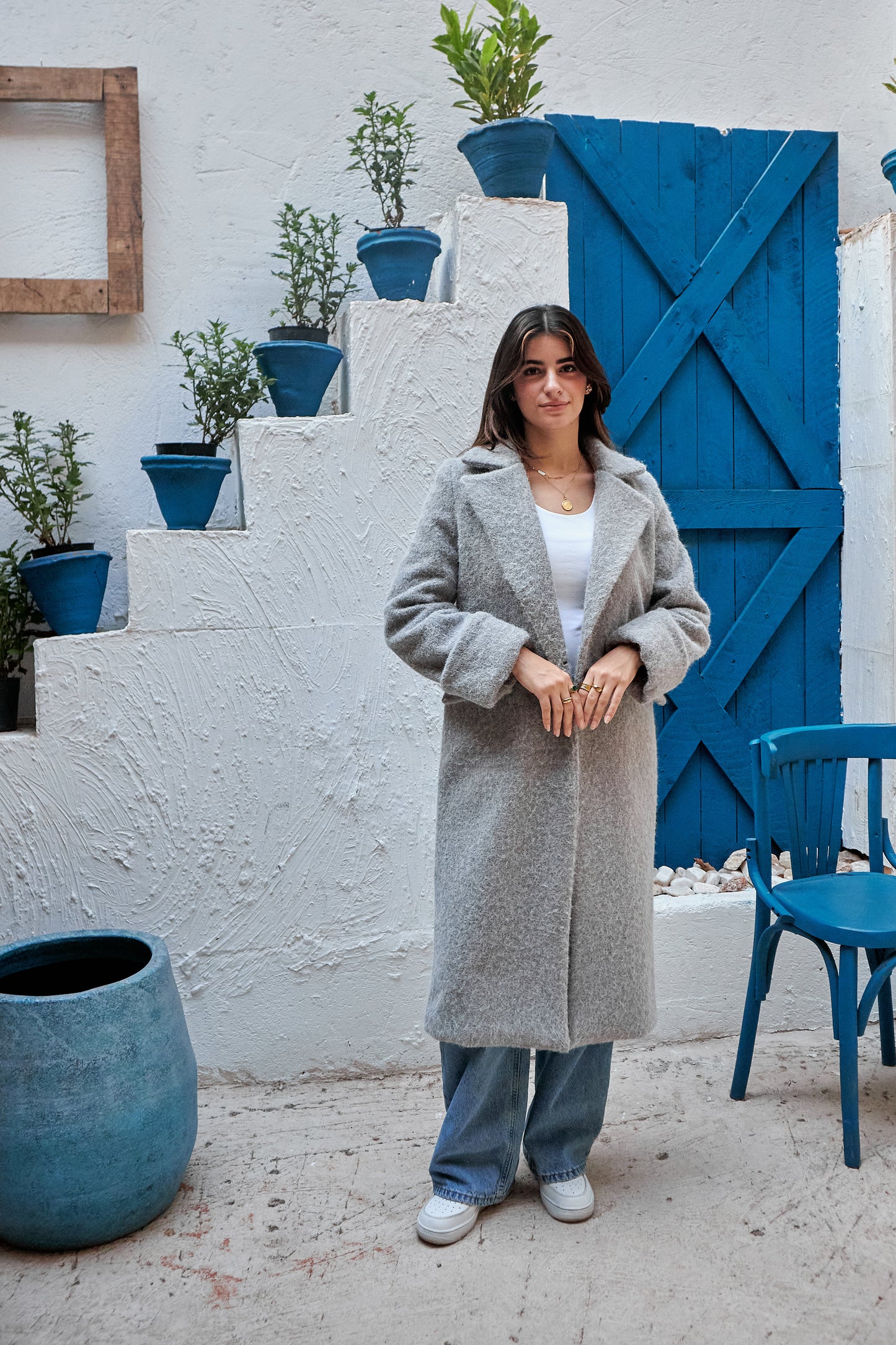 The Wool Mohair Coat - Grey