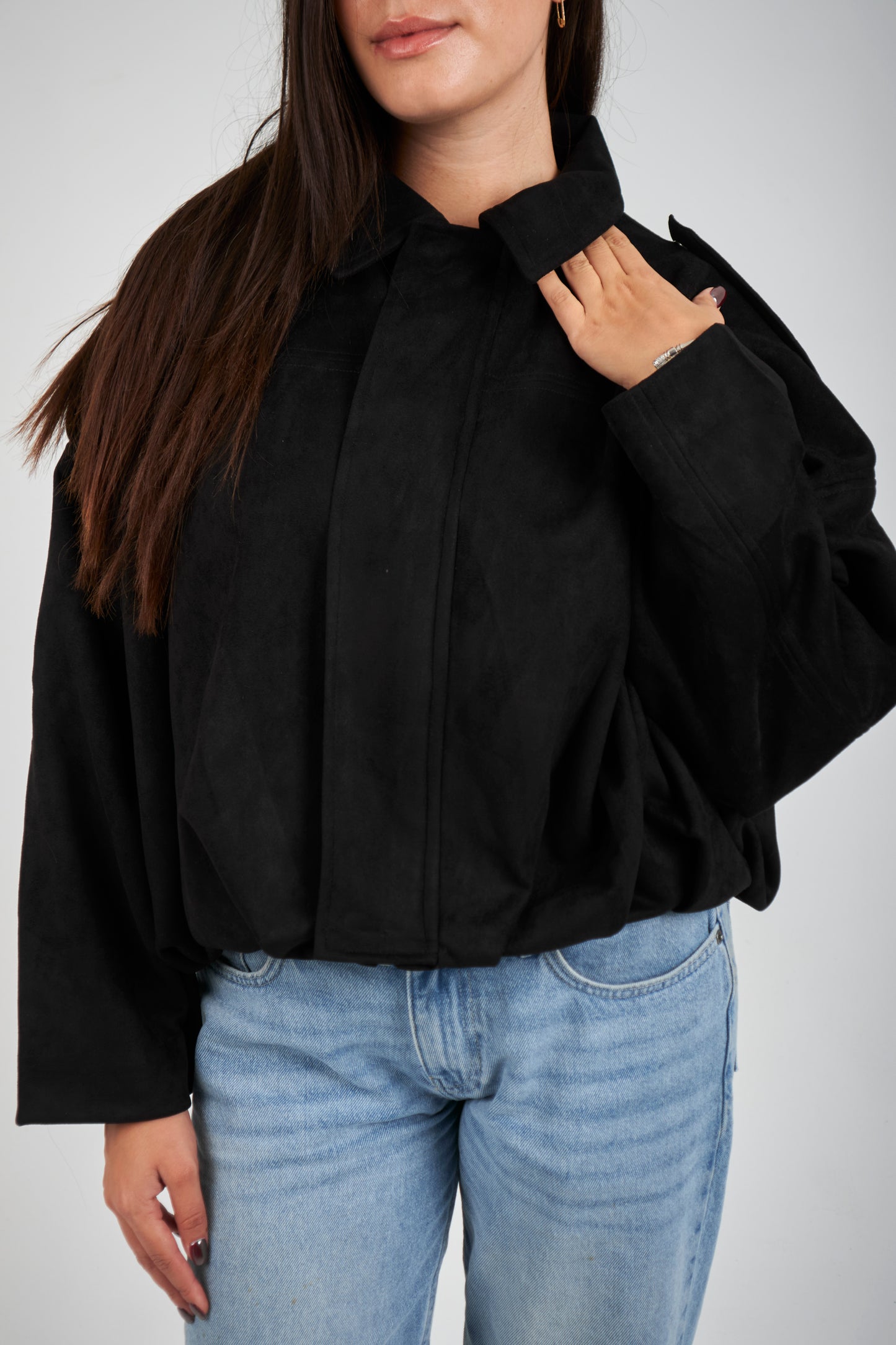 Realm Suede Jacket - Black