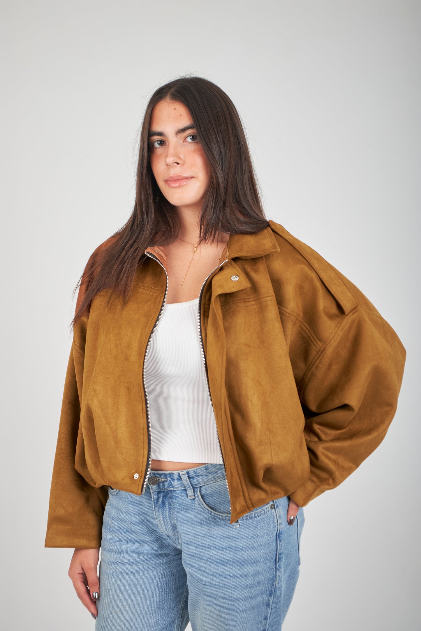 Realm Suede Jacket - Camel