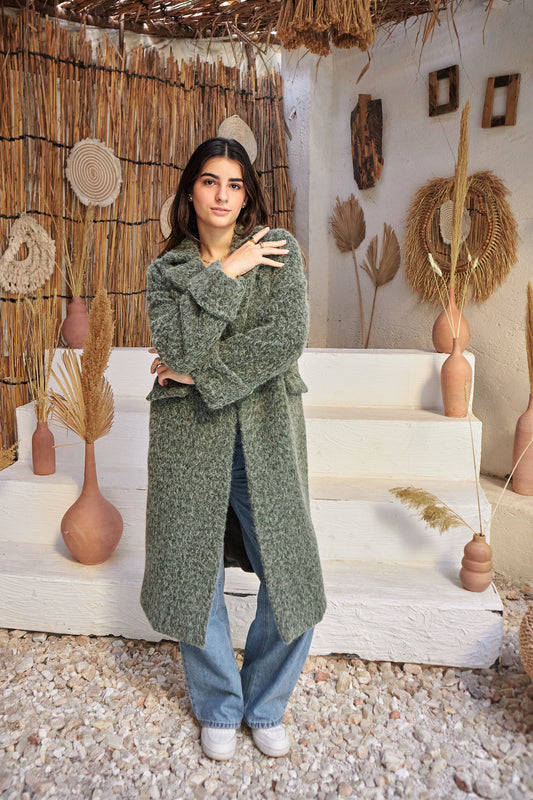 The Wool Mohair Coat - Green