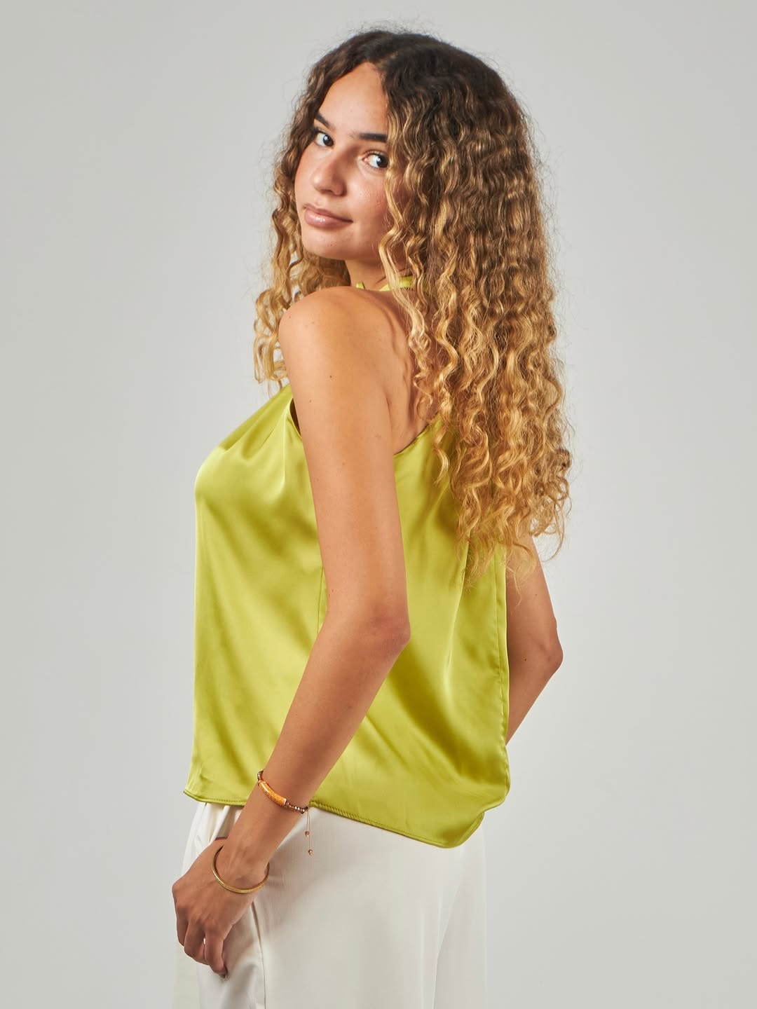 Satin Blouse - Green
