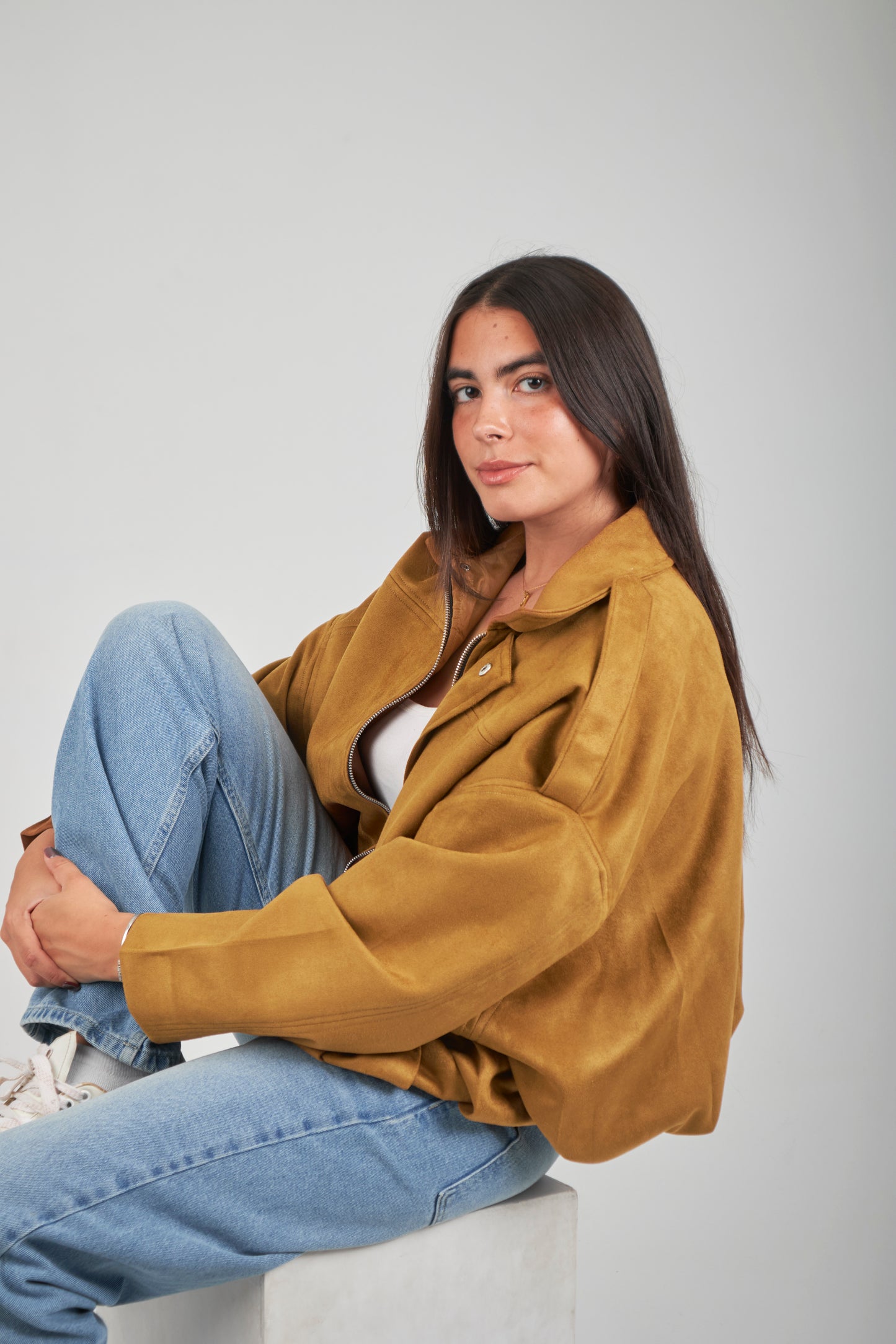 Realm Suede Jacket - Camel