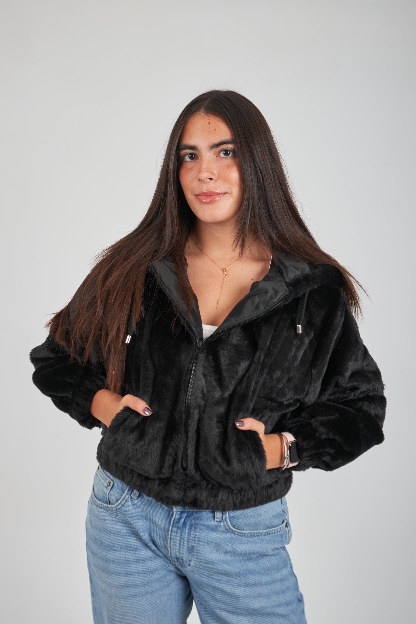 The Cozy Fur Jacket - Black