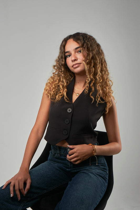 Cut Vest - Black
