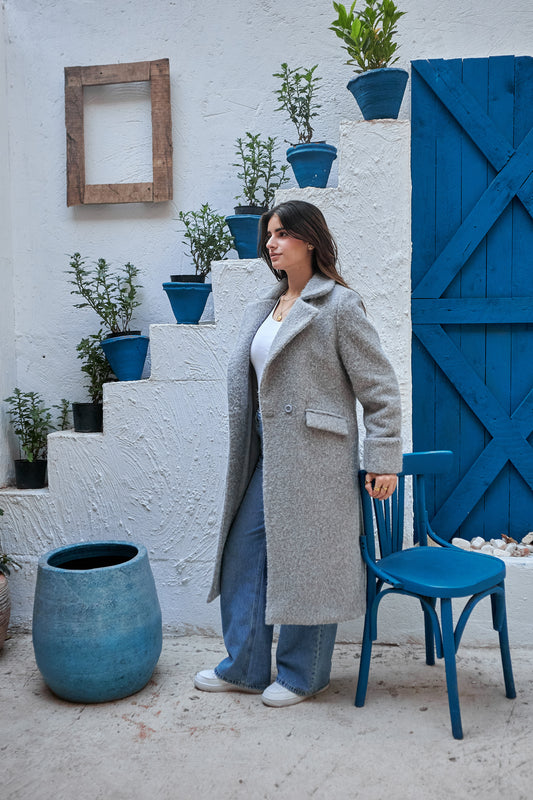 The Wool Mohair Coat - Grey