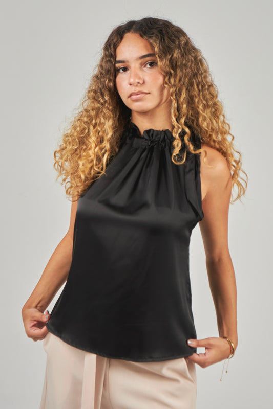 Satin Blouse - Black