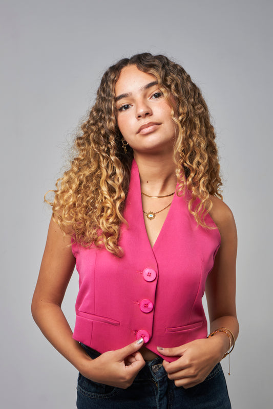 Cut Vest - Pink
