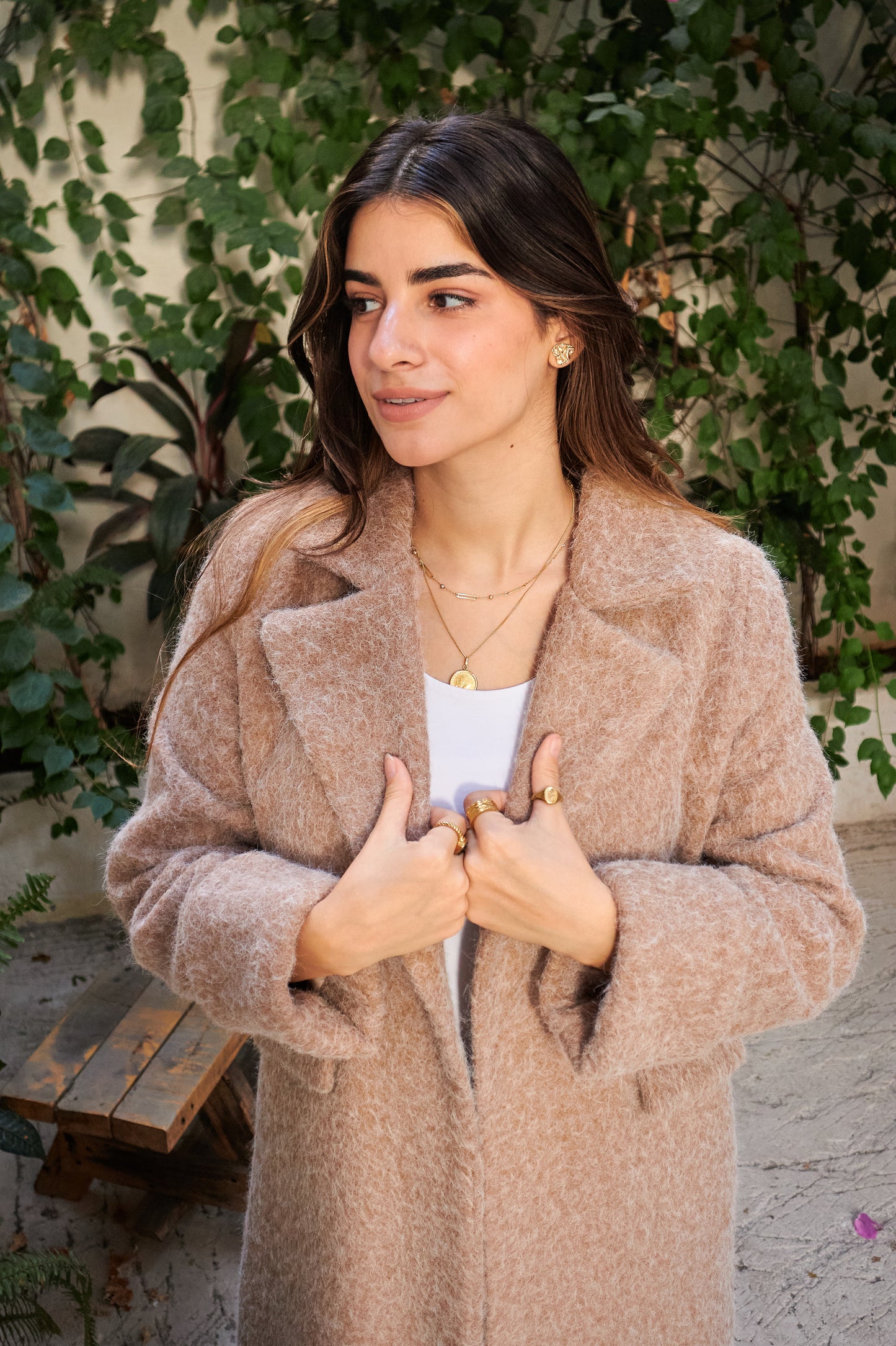 The Wool Mohair Coat - Beige