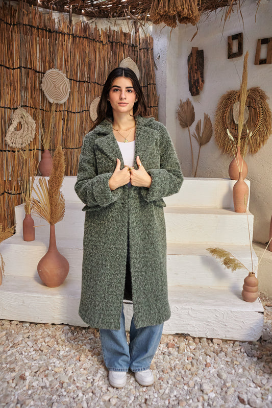 The Wool Mohair Coat - Green