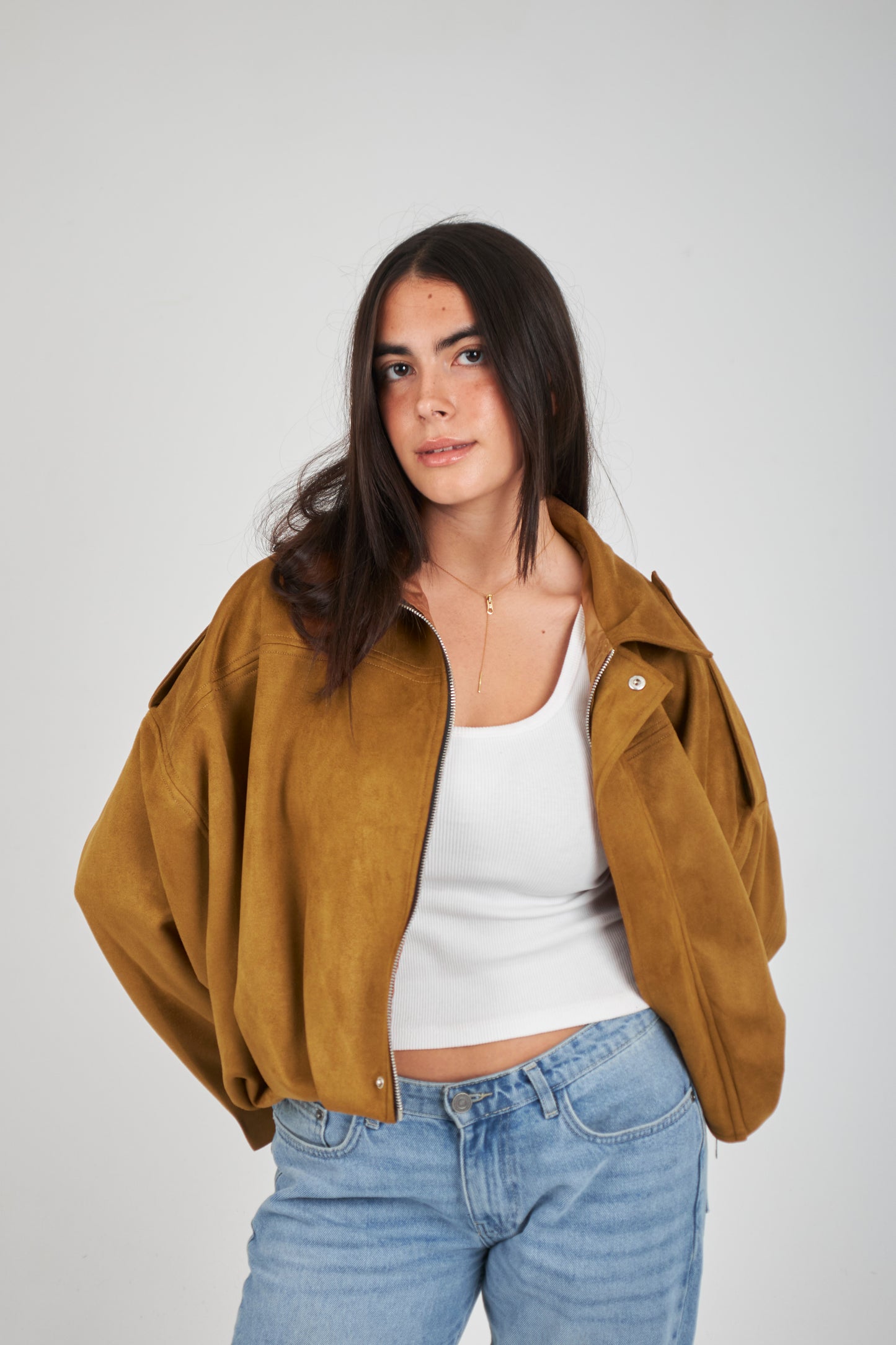 Realm Suede Jacket - Camel