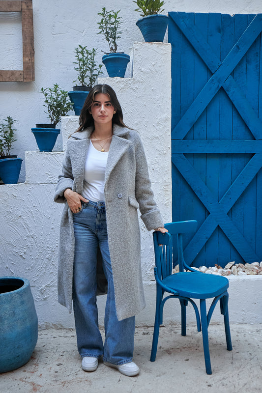 The Wool Mohair Coat - Grey