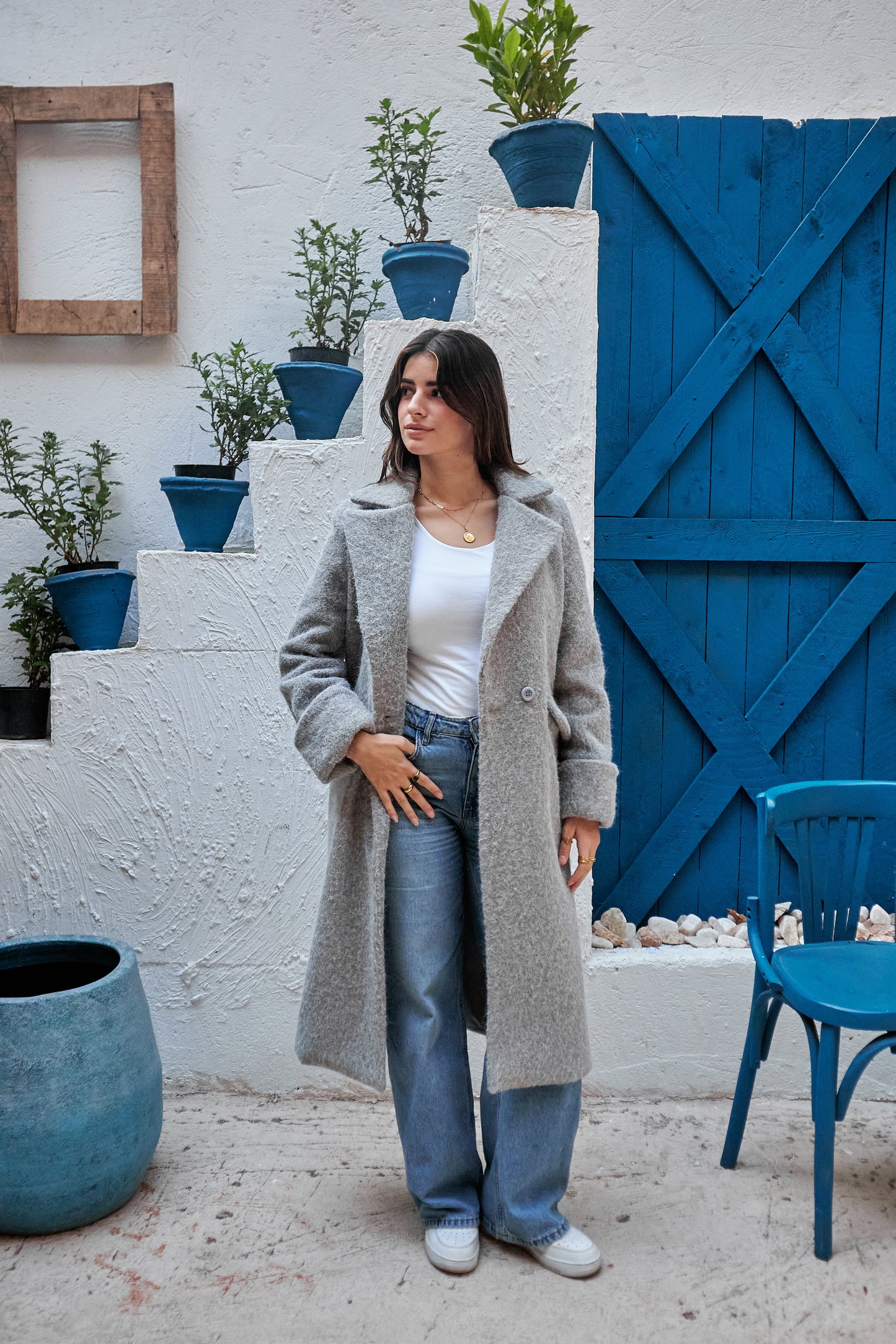 The Wool Mohair Coat - Grey