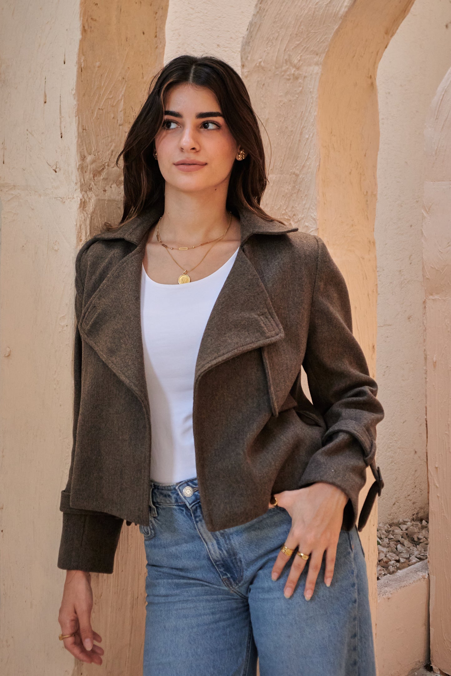 The Wool Jacket - Dark Taupe
