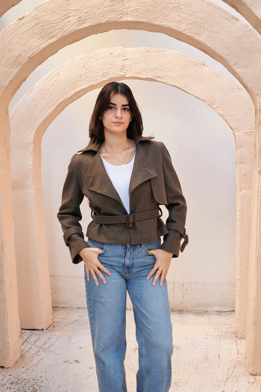 The Wool Jacket - Dark Taupe