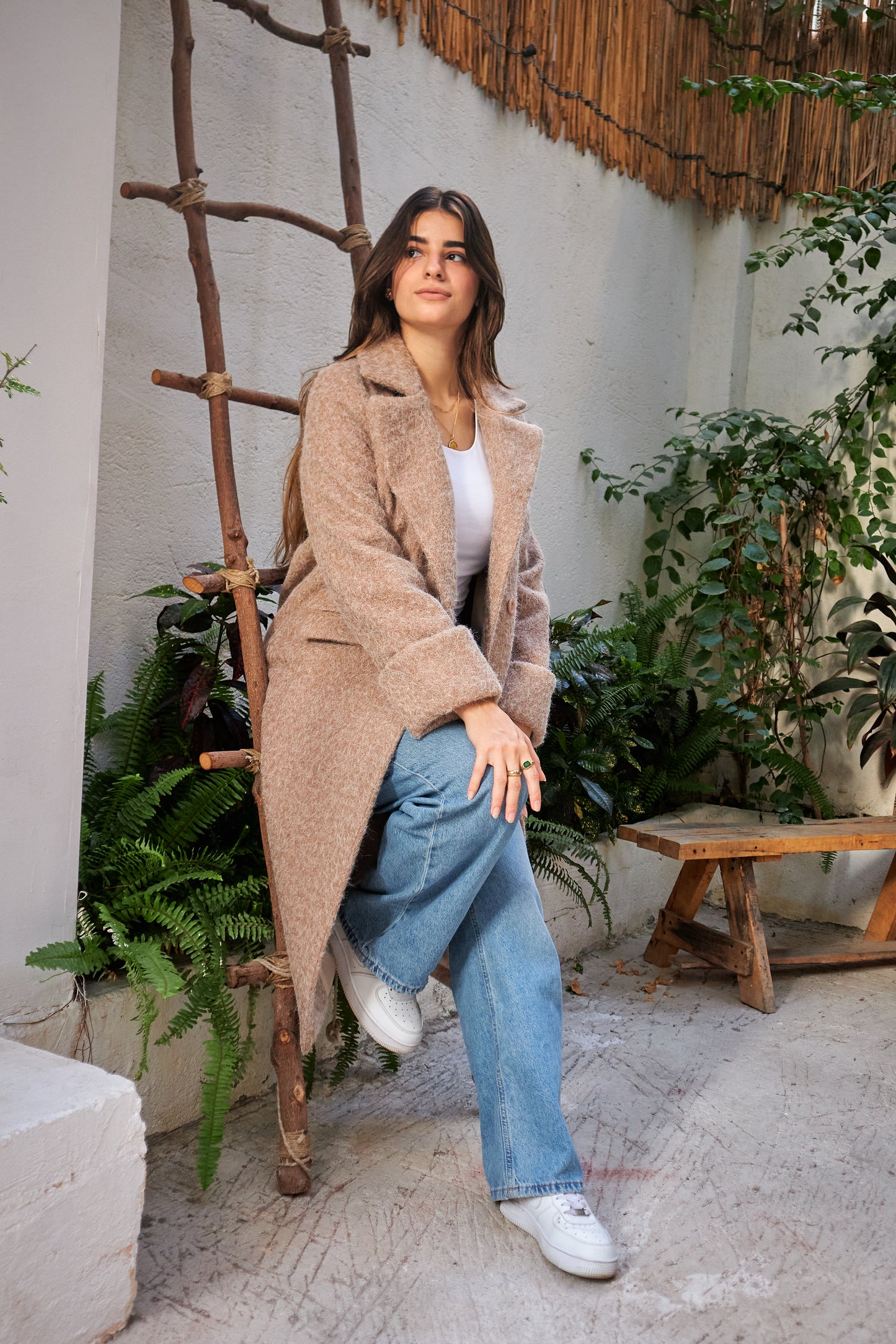 The Wool Mohair Coat - Beige