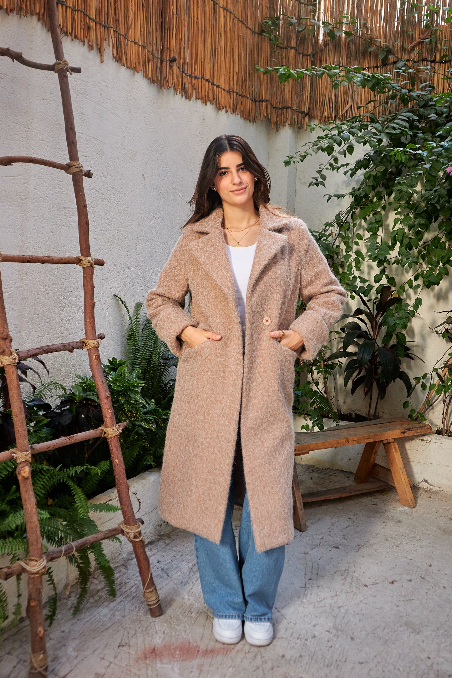 The Wool Mohair Coat - Beige